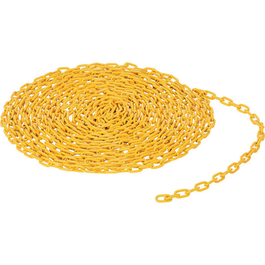 Vestil CHAIN-316-50-YL Barrier Rope & Chain Type Safety Chain  Snap End Material None  Hook Fitting Material None  Color Yellow  Link Type Straight Link  Rope/ Chain Material Steel
