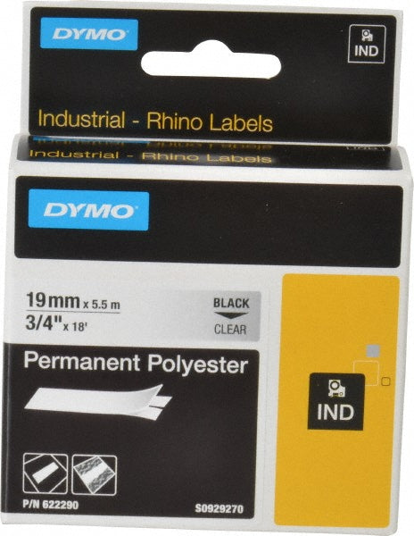 Dymo 622290 Permanent Polyester Tape 18', Clear