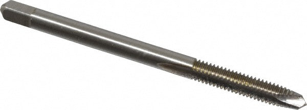Kennametal 1541576 Spiral Point Tap #6-40 UNF, 2 Flutes, Plug Chamfer, 2B/3B Class of Fit, HSS, Bright/Uncoated Coated