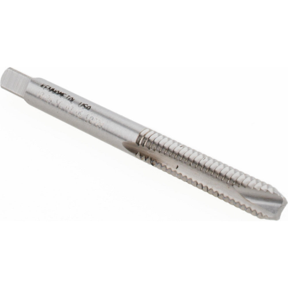 Kennametal 1542044 Spiral Point Tap #10-24 UNC, 2 Flutes, Bottoming Chamfer, 2B/3B Class of Fit, HSS, Bright/Uncoated Coated