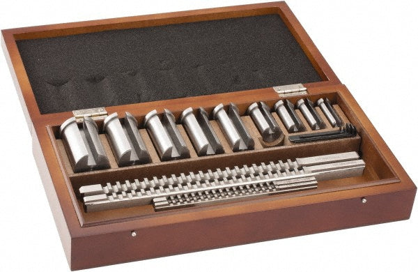 Value Collection 1395-0718 18 Piece, 1/8 to 3/8" Keyway Width, Style B & C Keyway Broach Set