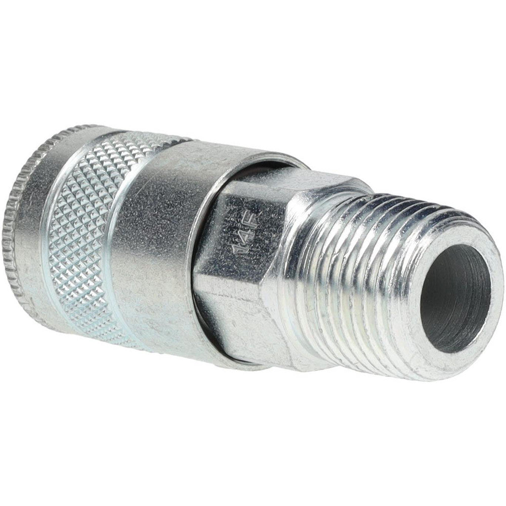 Parker 14F Pneumatic Hose Coupling 1/2-14, 3/8" Body Dia, Tru-Flate Automotive Interchange