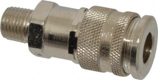 Parker 25KAAN13MPN Pneumatic Hose Coupling 1/4-18" Thread, 1/4" Body Dia, High Flow Interchange