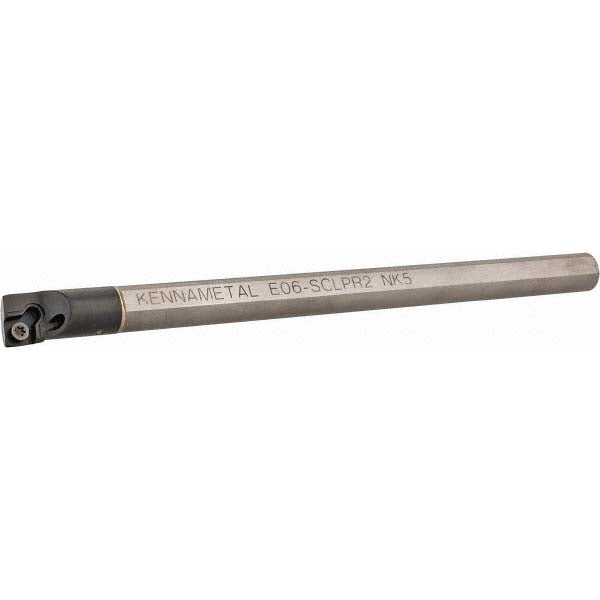 Kennametal 1152724 Indexable Boring Bar E06MSCLPR2 KWH, 12.19 mm Min Bore Dia, Right Hand Cut, 3/8" Shank Dia, -5 &deg Lead Angle, Solid Carbide