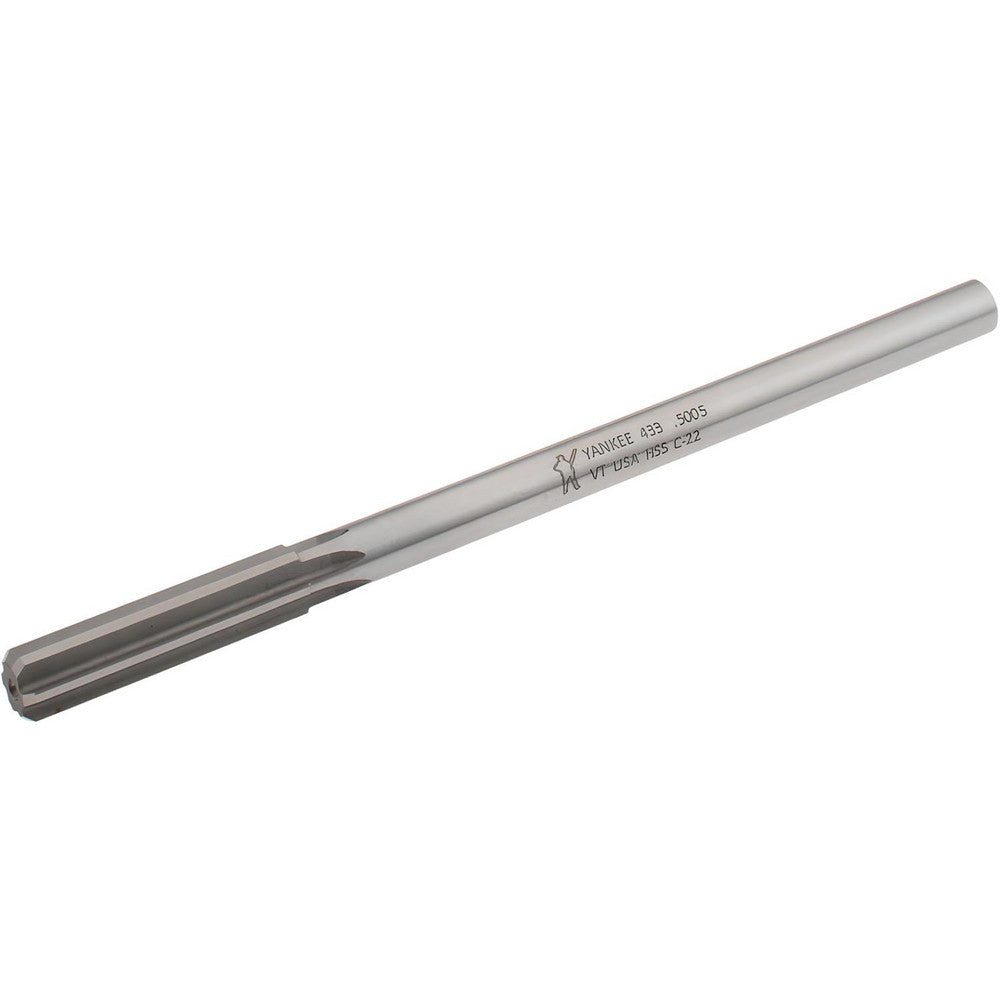 Hertel Reamers 433-0.5005 Chucking Reamer 0.5005" Dia, 8" OAL, 2" Flute Length, Straight Flute, Straight-Cylindrical Shank, HSS