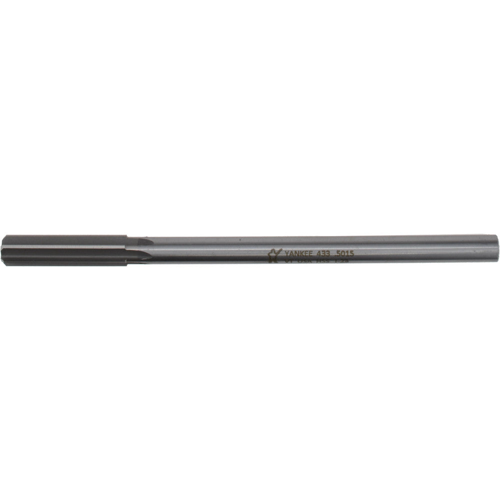 Hertel Reamers 433-0.5015 Chucking Reamer 0.5015" Dia, 8" OAL, 2" Flute Length, Straight Flute, Straight-Cylindrical Shank, HSS