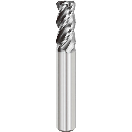 Mitsubishi 617570 Corner Radius End Mill 4 mm Dia, 11.00 mm LOC, 0.30 mm Radius, 4 Flute, Solid Carbide