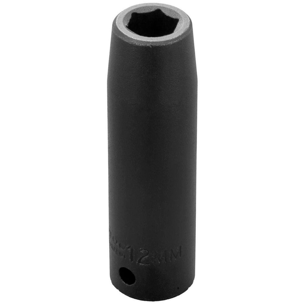 Proto J7312M Impact Socket 1/2" Drive, 12mm Socket, Hex Drive
