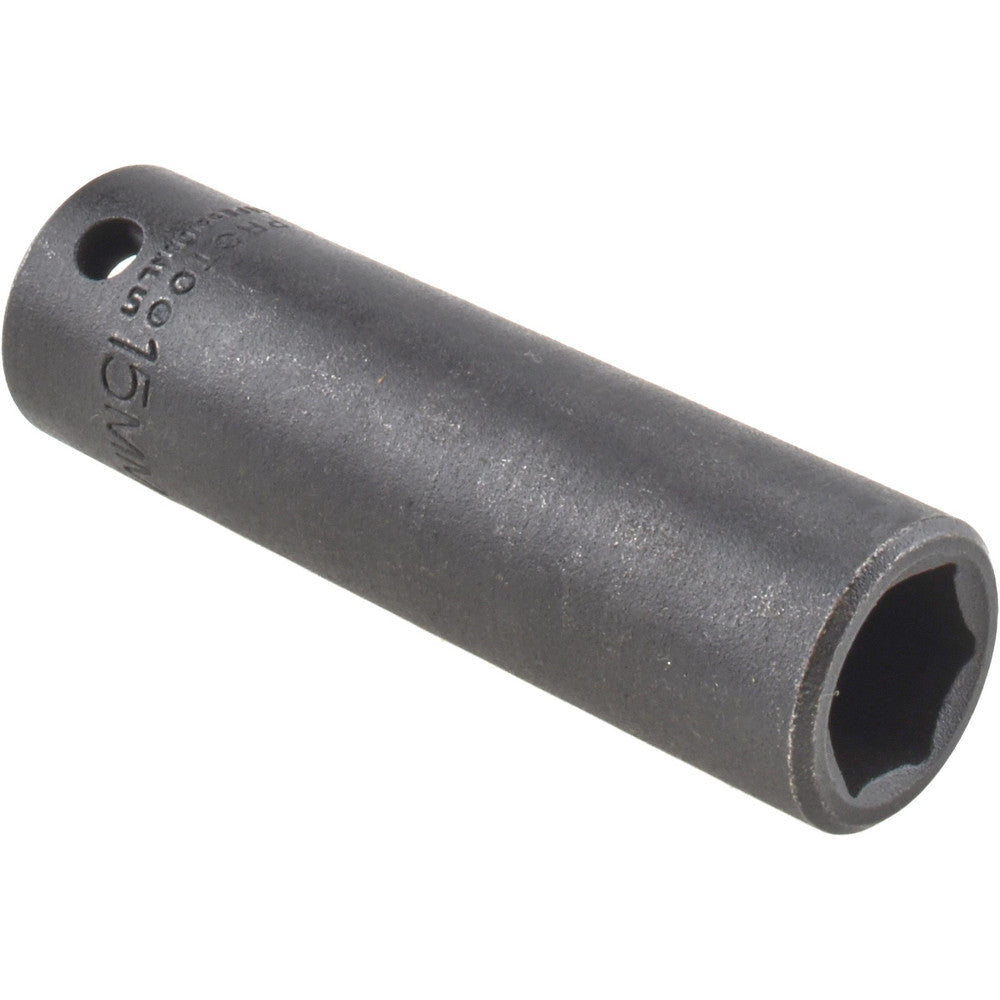 Proto J7315M Impact Socket 1/2" Drive, 15mm Socket, Hex Drive