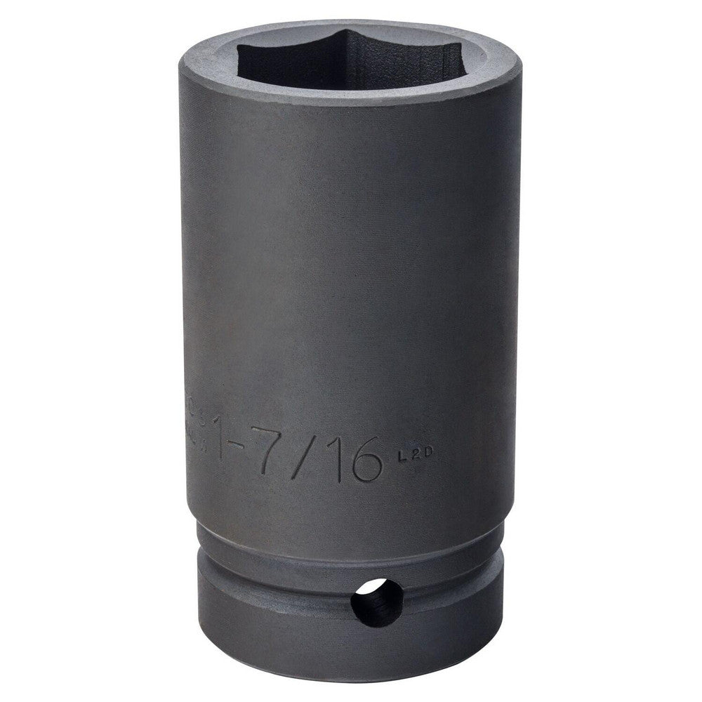 Proto J10023L Impact Socket 1" Drive, 1-7/16" Socket, Hex Drive