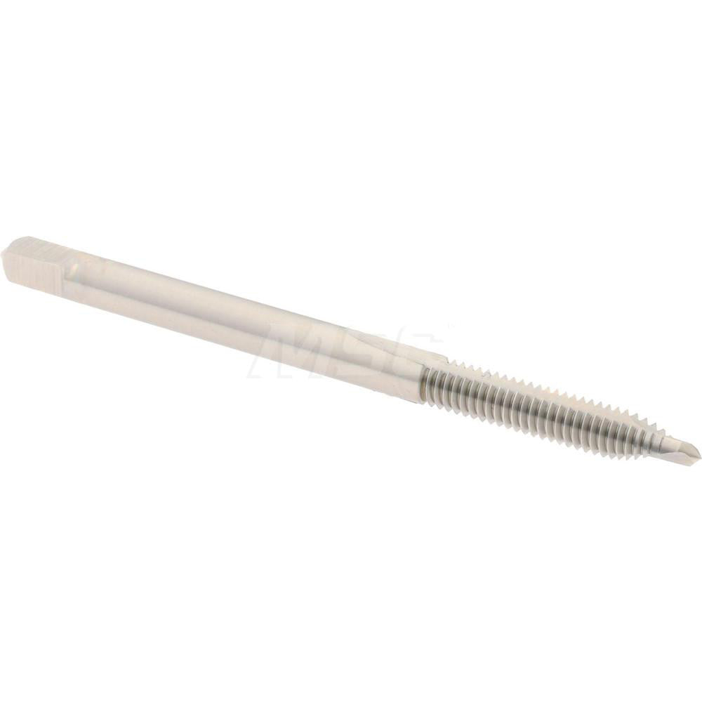 Hertel K011182AS Spiral Point Tap #6-40 UNF, 2 Flutes, Plug Chamfer, HSS, Bright/Uncoated Coated