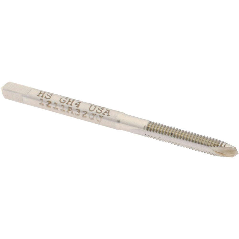 Hertel K011026AS Spiral Point Tap #5-40 UNC, 2 Flutes, Plug Chamfer, HSS, Bright/Uncoated Coated