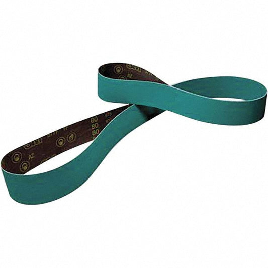 3M 7010363082 Abrasive Belt 3" Wide, 132" Long, 80 Grit, Zirconia Alumina