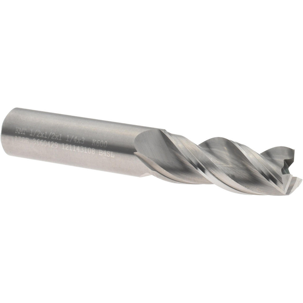Kennametal 3660429 Roughing & Finishing End Mill 1/2" Dia, 3 Flutes, Square End, Solid Carbide