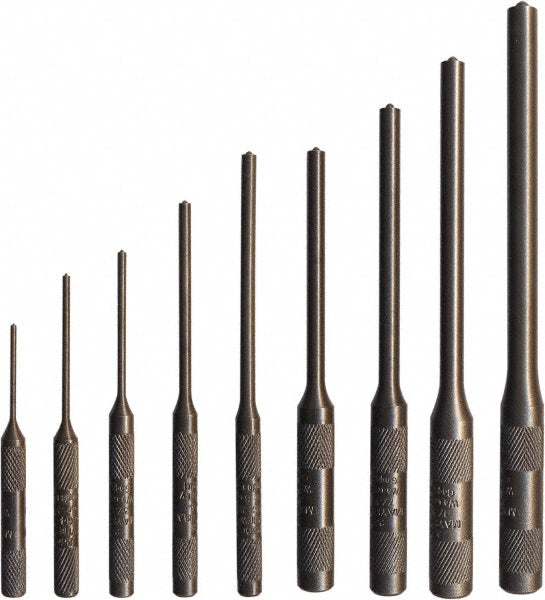 Mayhew 62252 Roll Pin Punch Set 9 Pc, 0.0625 to 0.3125"