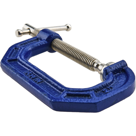 Irwin 225102ZR C-Clamp 2" Max Opening, 1-5/16" Throat Depth, Regular-Duty, Cast Iron Body