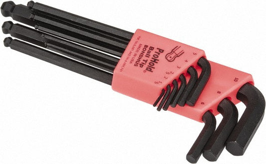 Bondhus 74999 9 Piece L-Key Ball End Hex Key Set