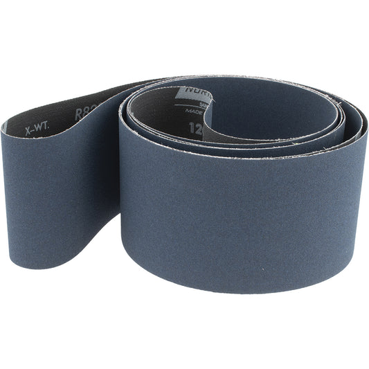 Norton 78072728901 Abrasive Belt 4" Wide, 132" Long, 120 Grit, Zirconia Alumina
