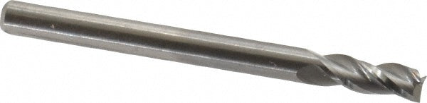Kennametal 5059218 Square End Mill 1/8'' Dia, 1/4'' LOC, 1/8'' Shank Dia, 1-1/2'' OAL, 3 Flutes, Solid Carbide