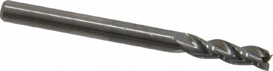 Kennametal 5059213 Square End Mill 1/8'' Dia, 3/8'' LOC, 1/8'' Shank Dia, 1-1/2'' OAL, 3 Flutes, Solid Carbide