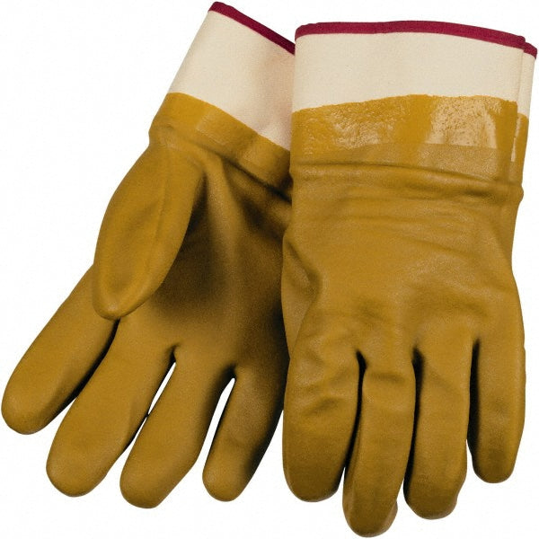 MCR Safety 6710T Chemical Resistant Gloves Memphis® Size Large, 118.00 mil, Polyvinylchloride, Supported
