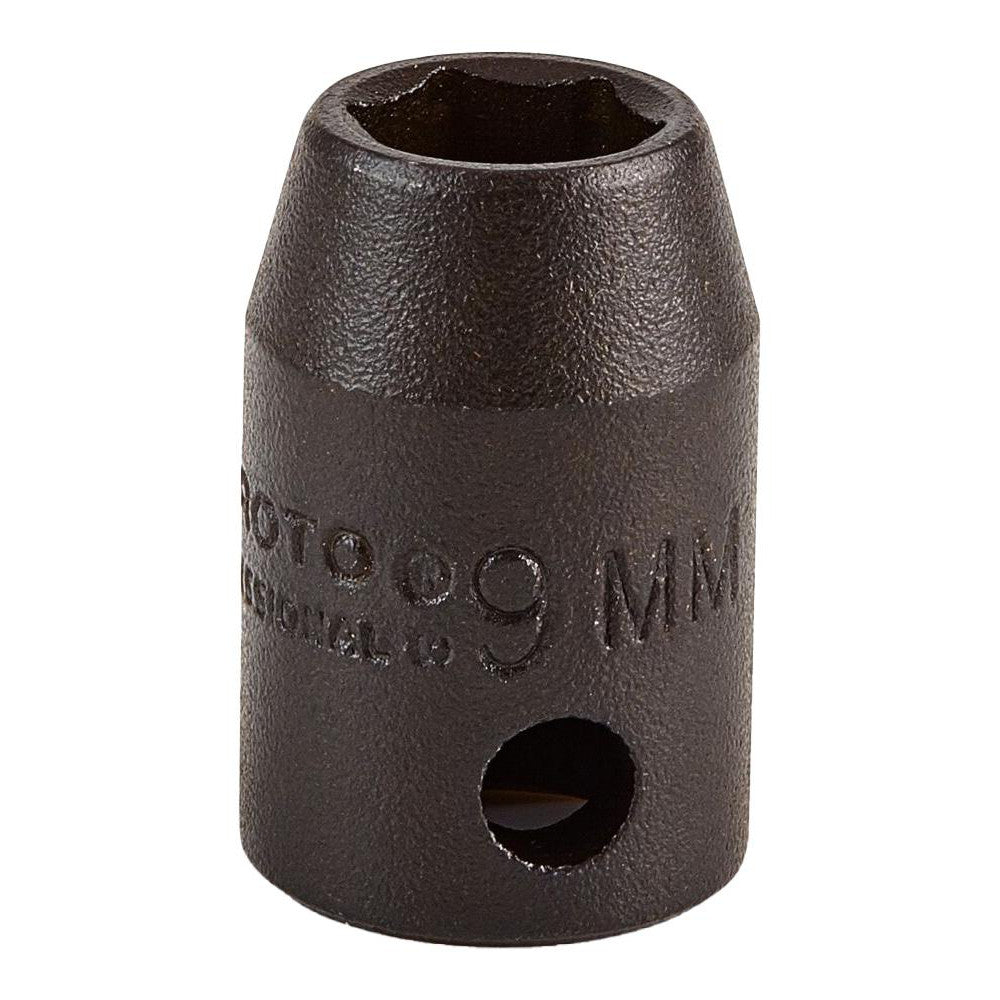 Proto J7209M Impact Socket 3/8" Drive, 9mm Socket, Hex Drive