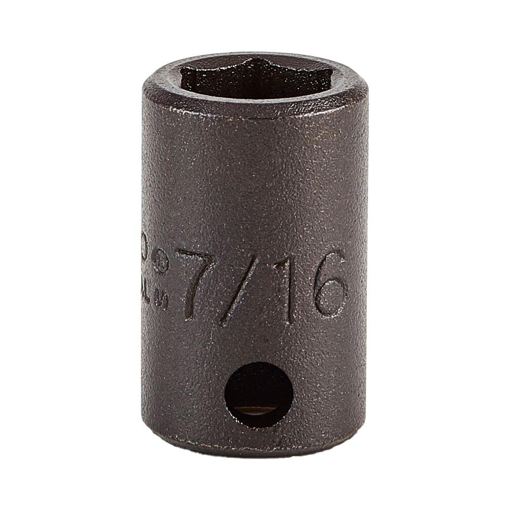 Proto J7214H Impact Socket 3/8" Drive, 7/16" Socket, Hex Drive