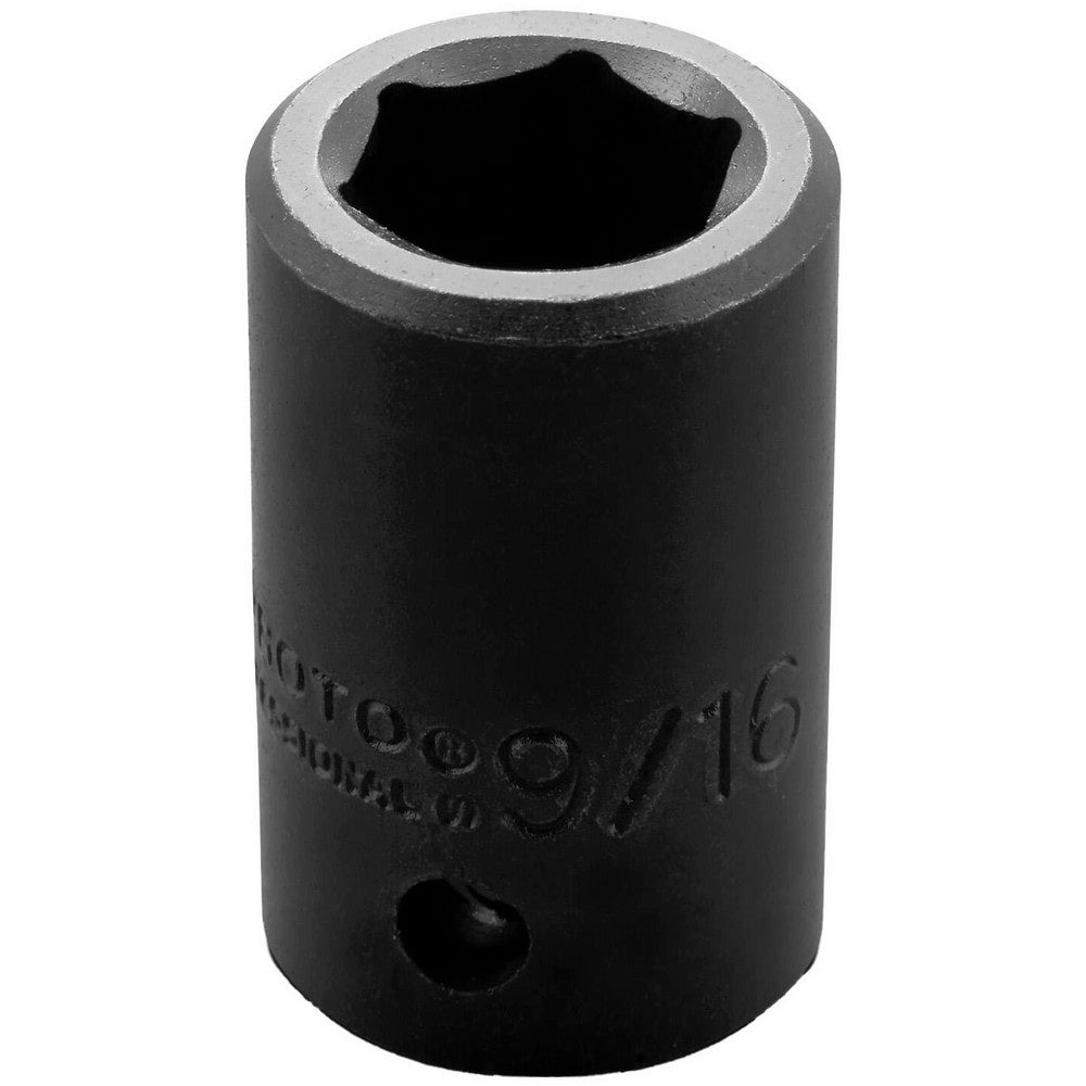 Proto J7418H Impact Socket 1/2" Drive, 9/16" Socket, Hex Drive