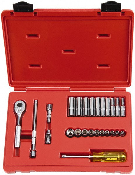 Proto J47125S Socket Set 25 Pc, 3/16 to 9/16" Socket