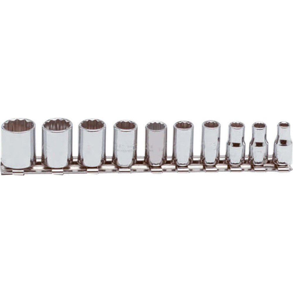 Proto J47104 Standard Socket Set 10 Pc, 1/4" Drive, 3/16 to 9/16" Socket