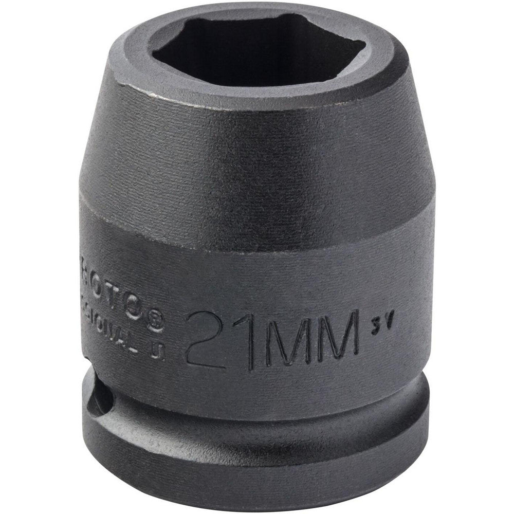 Proto J07521M Impact Socket 3/4" Drive, 21mm Socket, Hex Drive