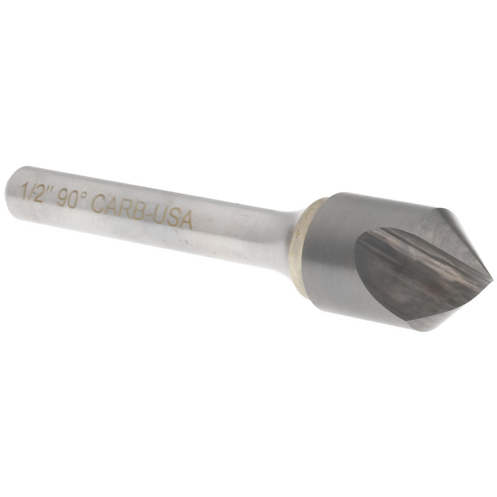 Atrax 331-006070 Countersink 1/2" Head Dia, 90.00 deg Included Angle, 1 Flute, Solid Carbide, Right Hand Cut