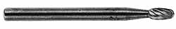 Kyocera SGS Precision Tools 13200 Abrasive Burr SE-53, 3/16" Cut Dia, Oval, Single Cut