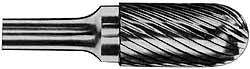 M.A. Ford 69030020 Abrasive Burr SC-42, 1/8" Cut Dia, Ball Nose Cylinder, Single Cut
