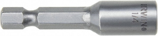 Irwin IWAF24414B10 Power Screwdriver Bit Magnetic Nutsetter Bit, 1/4" Hex