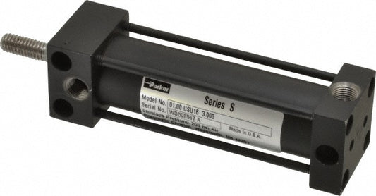 Parker 1.00USU1603.00 Double Acting Rodless Air Cylinder 1" Bore, 3" Stroke, 200 psi Max, 1/8 NPTF Port, Universal Mount