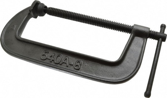 Wilton 22006 C-Clamp 8" Max Opening, 3-1/4" Throat Depth, Light-Duty, Ductile Iron Body