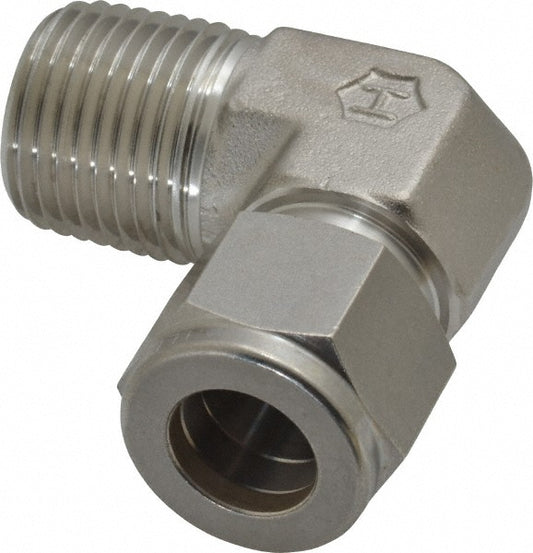 Ham-Let 3002195 Compression Tube Male Elbow 1/2" Thread, Compression x MNPT