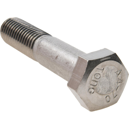 Value Collection HC1XX14070-001BX Hex Head Cap Screw M14x2, 70.00 mm Length Under Head, Grade 316 & Austenitic Grade A4 Stainless Steel, Bright/Uncoated Finish