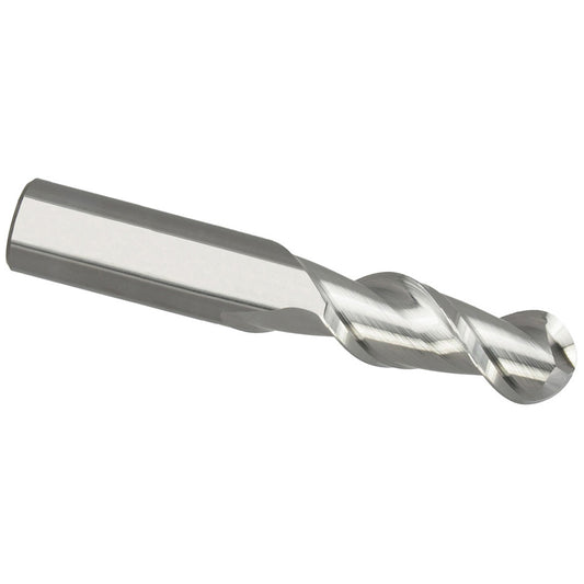 Seco 17003641 Ball End Mill 1/2" Dia, 1-1/4" LOC, 2 Flute, Solid Carbide