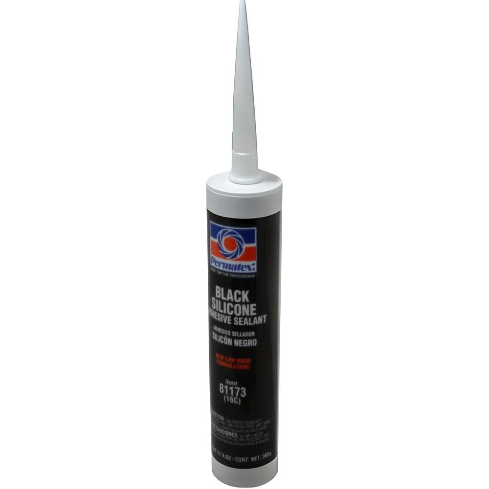 Permatex 81173 Elastic Sealant 11 oz Cartridge, Black, RTV Silicone