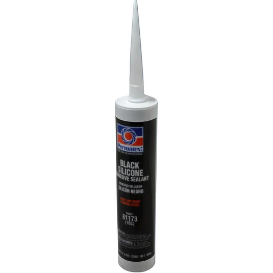 Permatex 81173 Elastic Sealant 11 oz Cartridge, Black, RTV Silicone