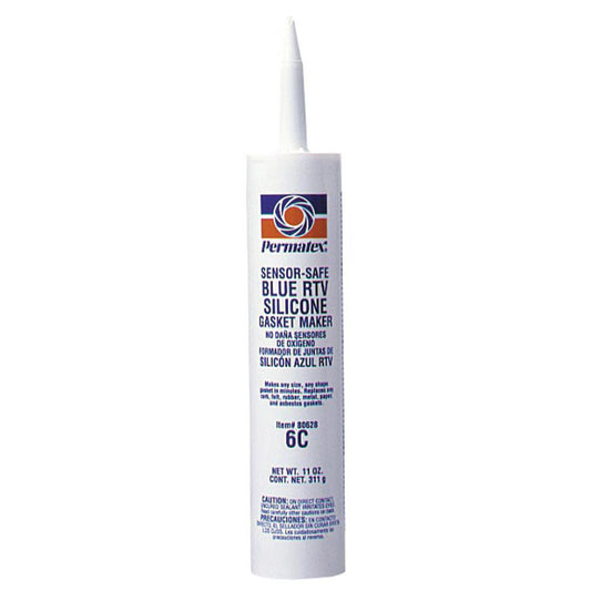 Permatex 80628 Elastic Sealant 11 oz Cartridge, Blue, RTV Silicone