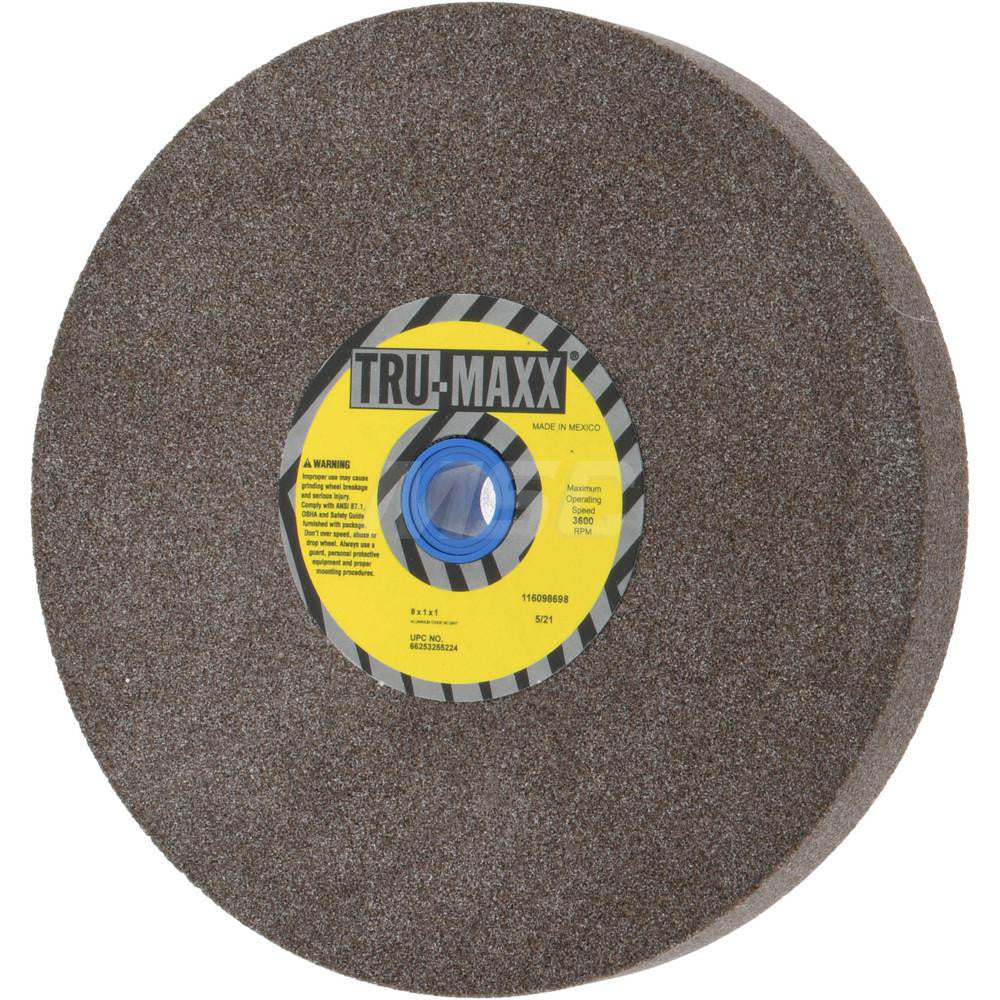 Tru-Maxx 66253255224 Bench & Pedestal Grinding Wheel 8" Dia, 1" Thick, 1" Hole Dia, Aluminum Oxide