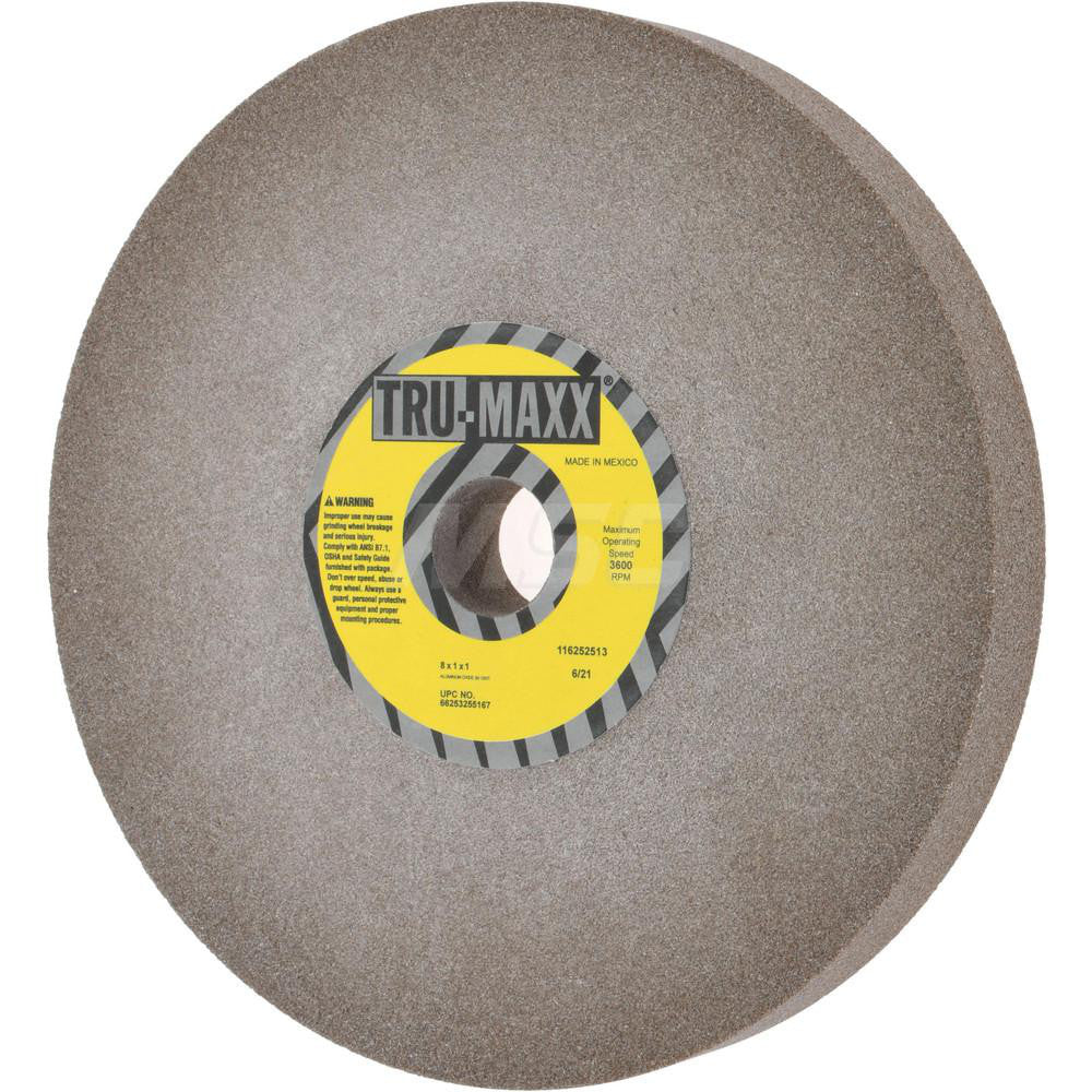 Tru-Maxx 66253255167 Bench & Pedestal Grinding Wheel 8" Dia, 1" Thick, 1" Hole Dia, Aluminum Oxide