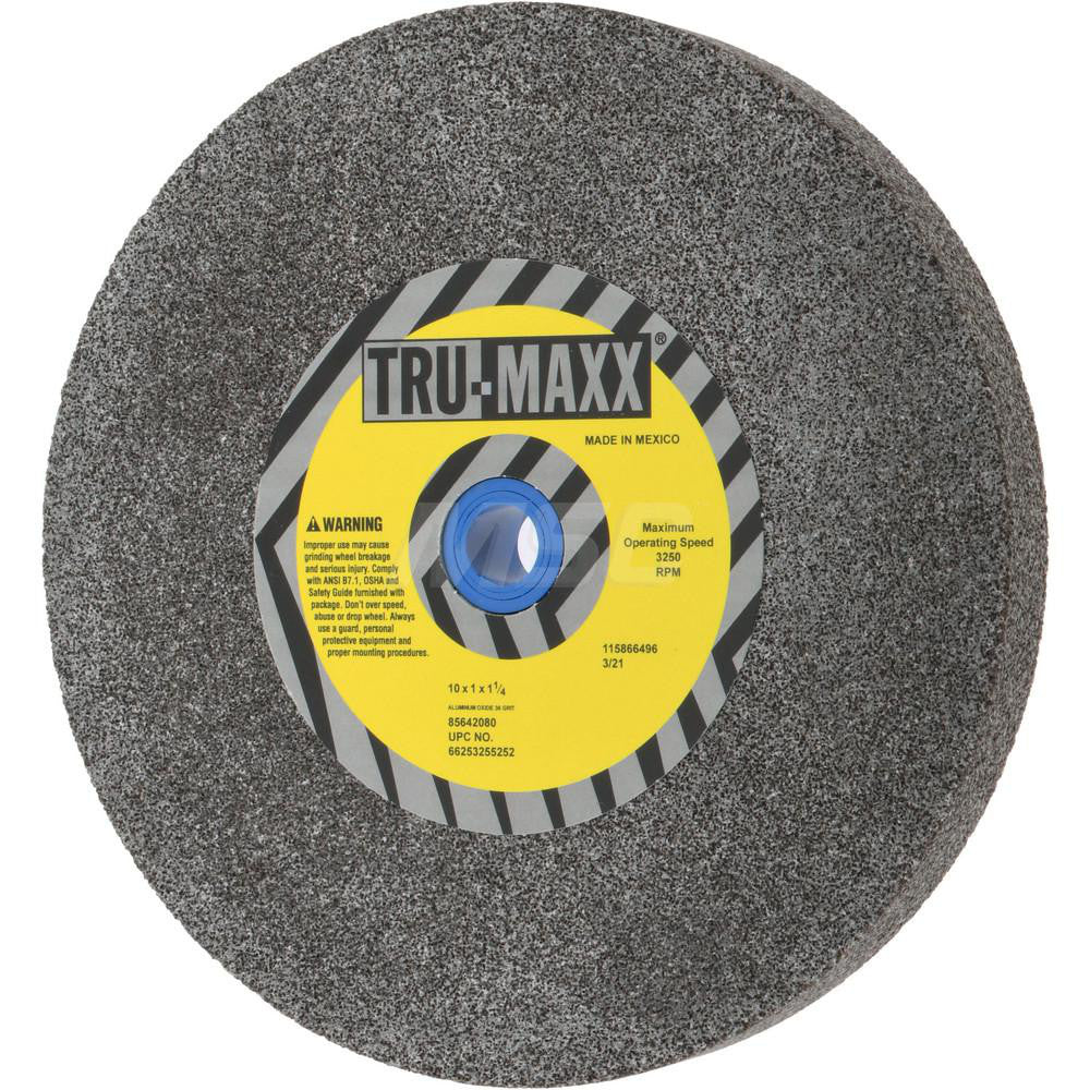 Tru-Maxx 66253255252 Bench & Pedestal Grinding Wheel 10" Dia, 1" Thick, 1-1/4" Hole Dia, Aluminum Oxide