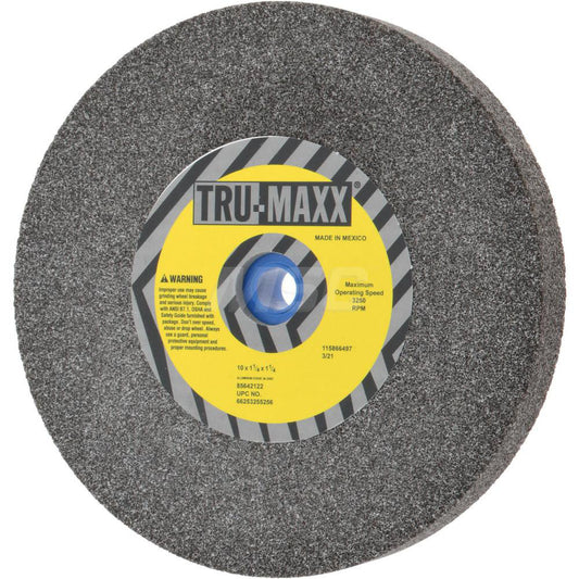 Tru-Maxx 66253255256 Bench & Pedestal Grinding Wheel 10" Dia, 1-1/4" Thick, 1-1/4" Hole Dia, Aluminum Oxide