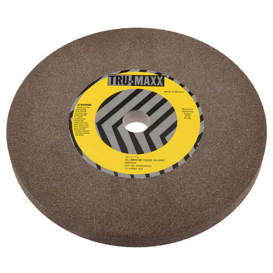 Tru-Maxx 66253255244 Bench & Pedestal Grinding Wheel 12" Dia, 1" Thick, 1-1/4" Hole Dia, Aluminum Oxide