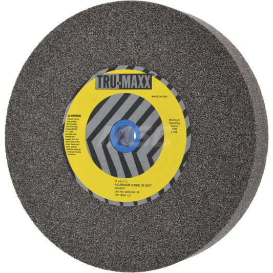 Tru-Maxx 66253255178 Bench & Pedestal Grinding Wheel 12" Dia, 2" Thick, 1-1/2" Hole Dia, 36 Grit, Aluminum Oxide