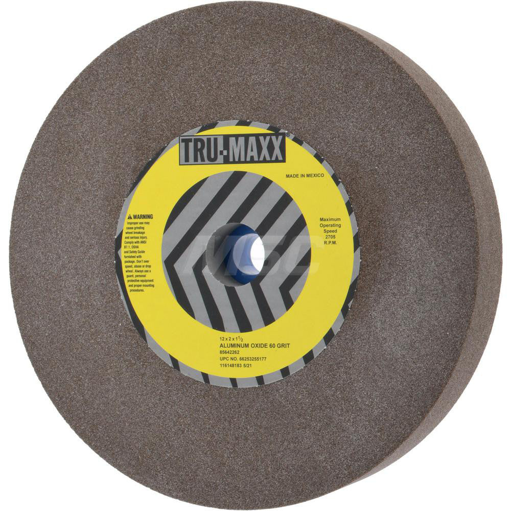 Tru-Maxx 66253255177 Bench & Pedestal Grinding Wheel 12" Dia, 2" Thick, 1-1/2" Hole Dia, Aluminum Oxide